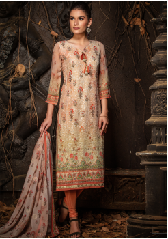 Beige Color Designer Viscose Straight Cut Suit